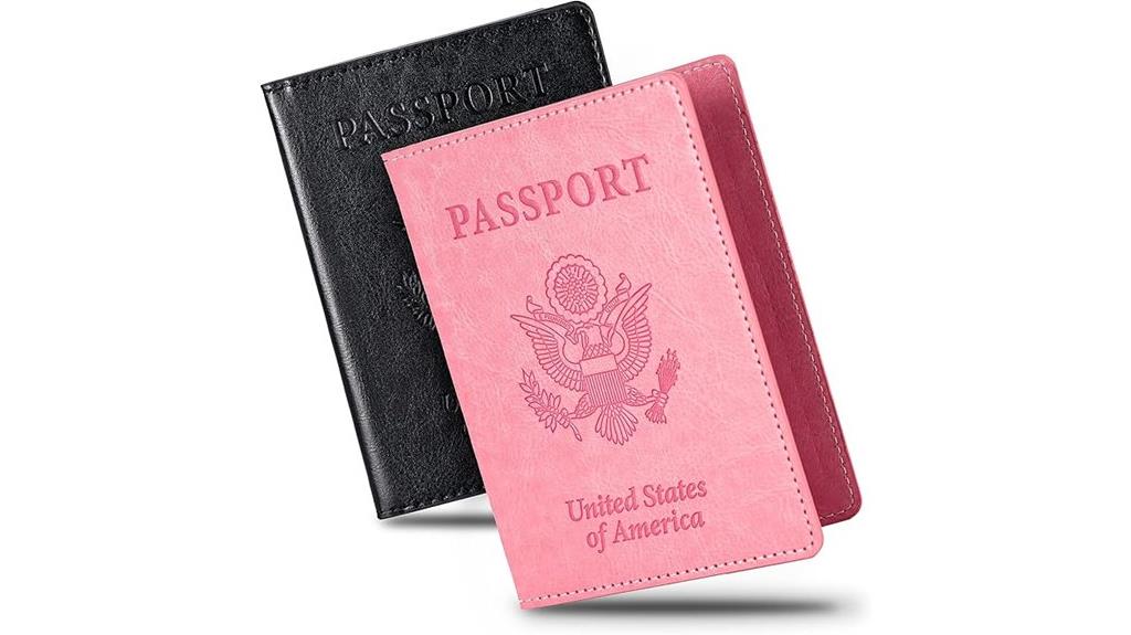 slim pu leather passport wallet