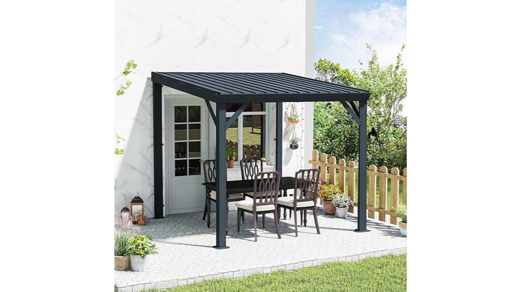small square galvanized gazebo