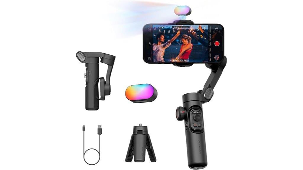 smartphone gimbal with rgb