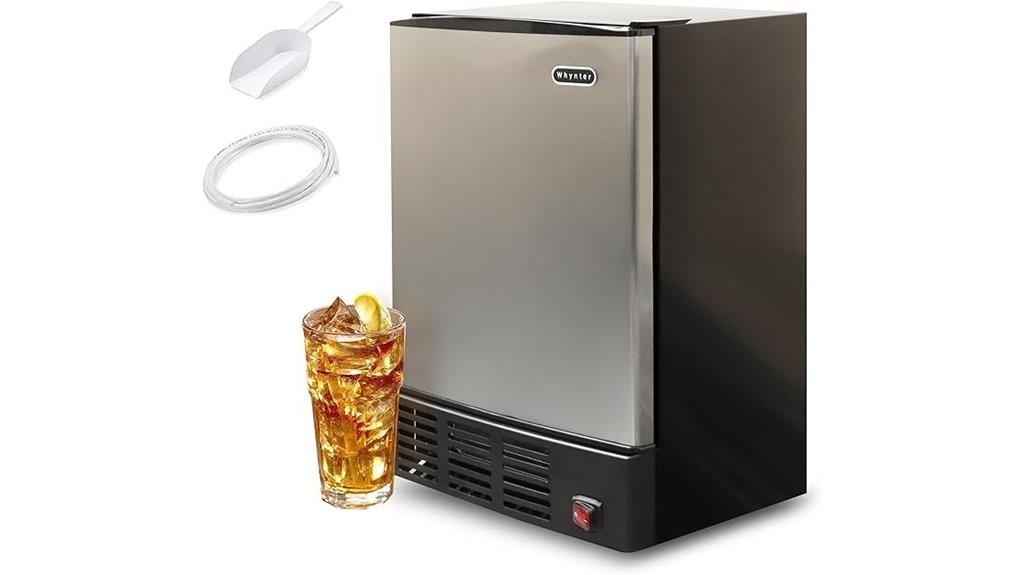 stainless steel built in ice maker