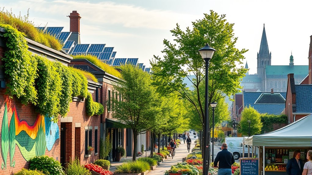 sustainable neighborhoods with green spaces