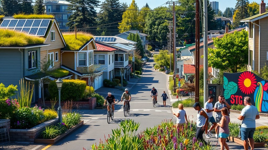 sustainable neighborhoods with green spaces