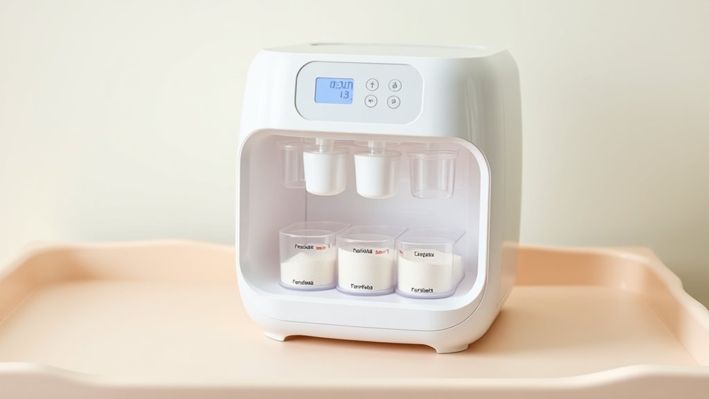 temperature controlled baby formula dispensers