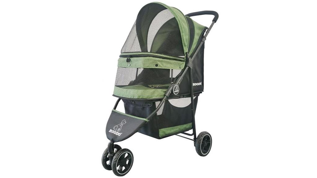 three wheel pet stroller