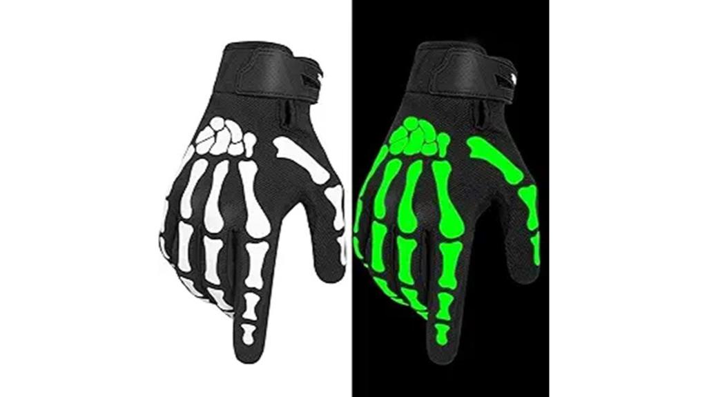 touchscreen cycling skeleton gloves