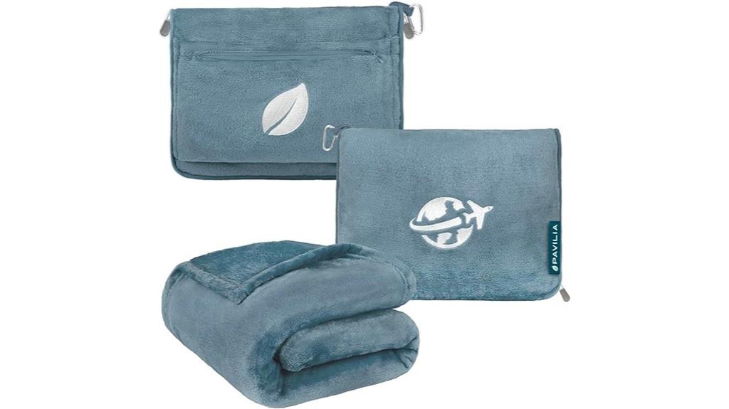 travel blanket pillow combo