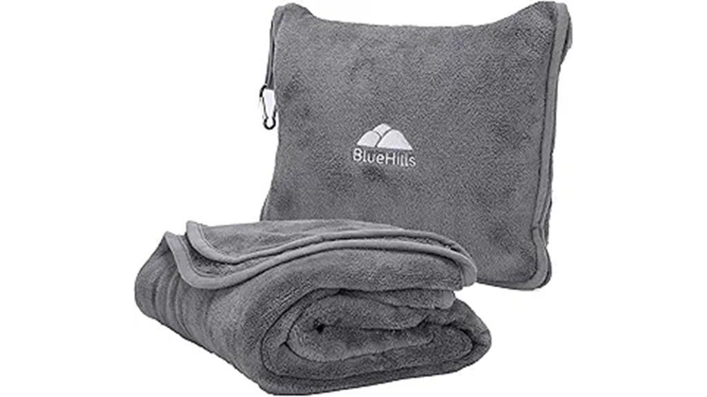 travel blanket pillow set