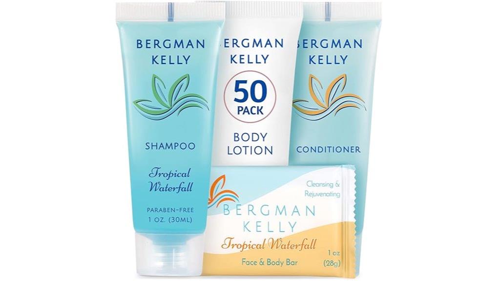 tropical waterfall hotel toiletries