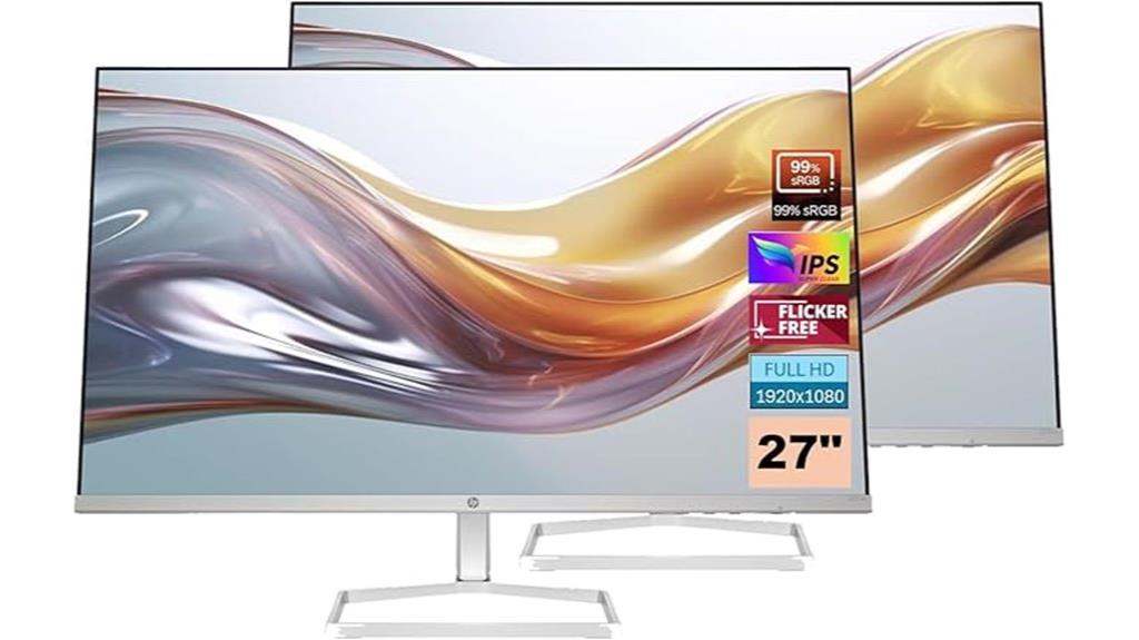 two hp 27 inch monitors