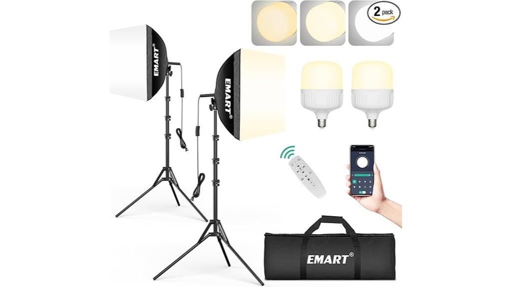 two softbox lighting kits