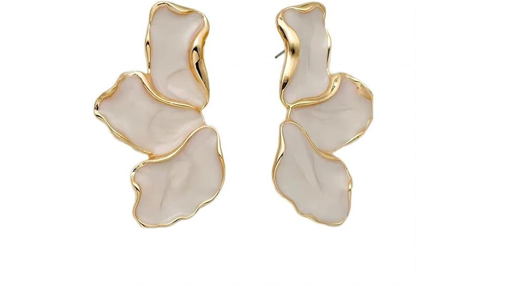 unique stainless flower earrings