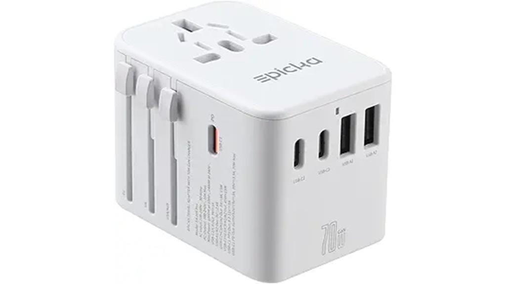 universal travel adapter with fast charging