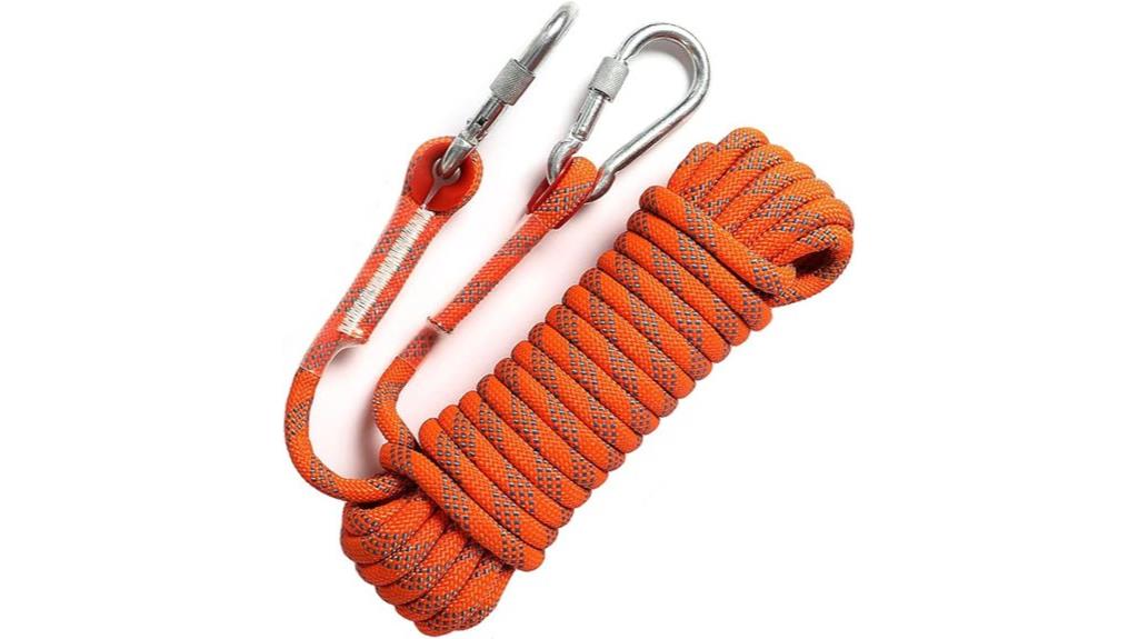 varied length climbing ropes