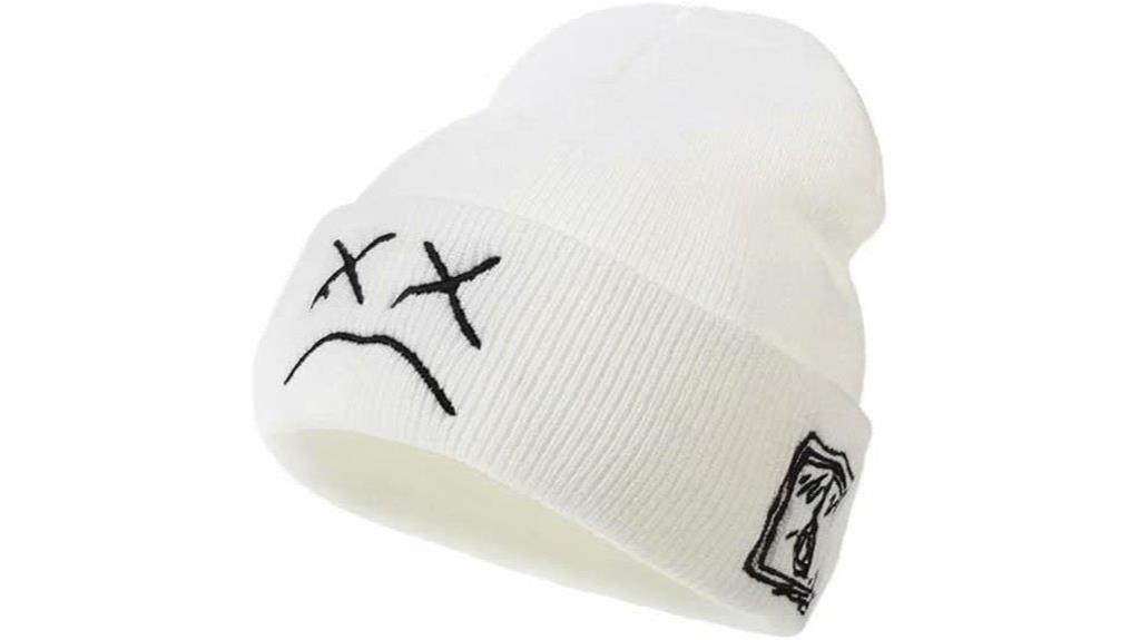 warm embroidered knit hats