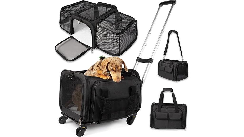 wheeled tsa pet carrier