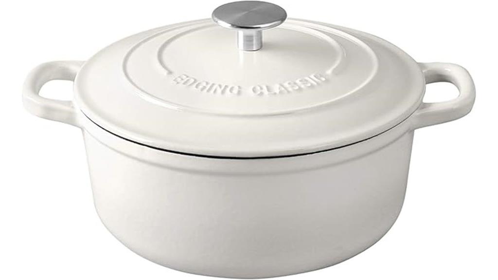 white 7 quart dutch oven