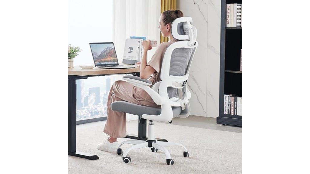 white ergonomic office chair