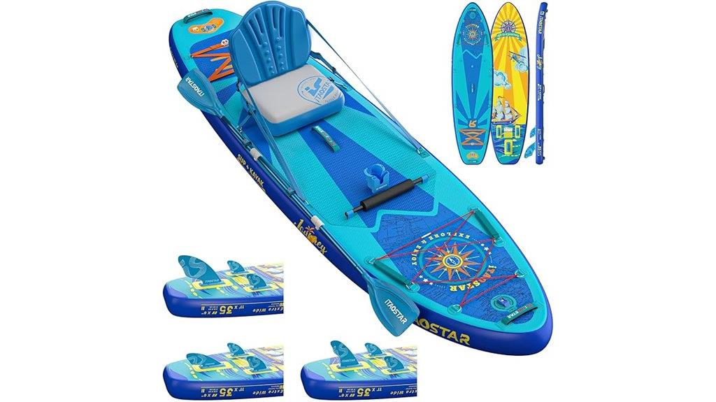 wide paddle board set