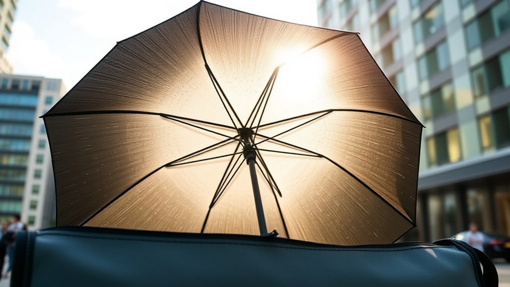 wind resistant compact umbrellas