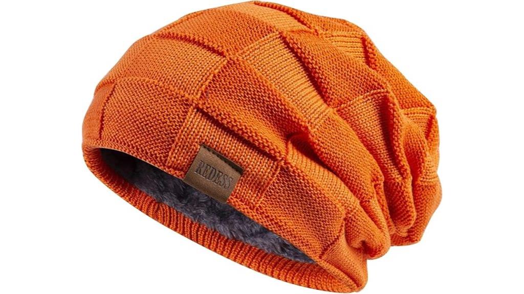 winter knit slouchy skull cap