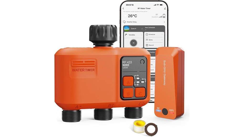 wireless multi zone sprinkler timer