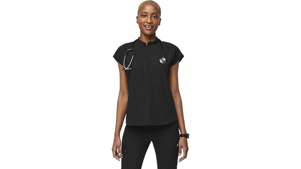 women s oversized scrub tops