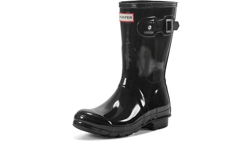women s short gloss rain boots