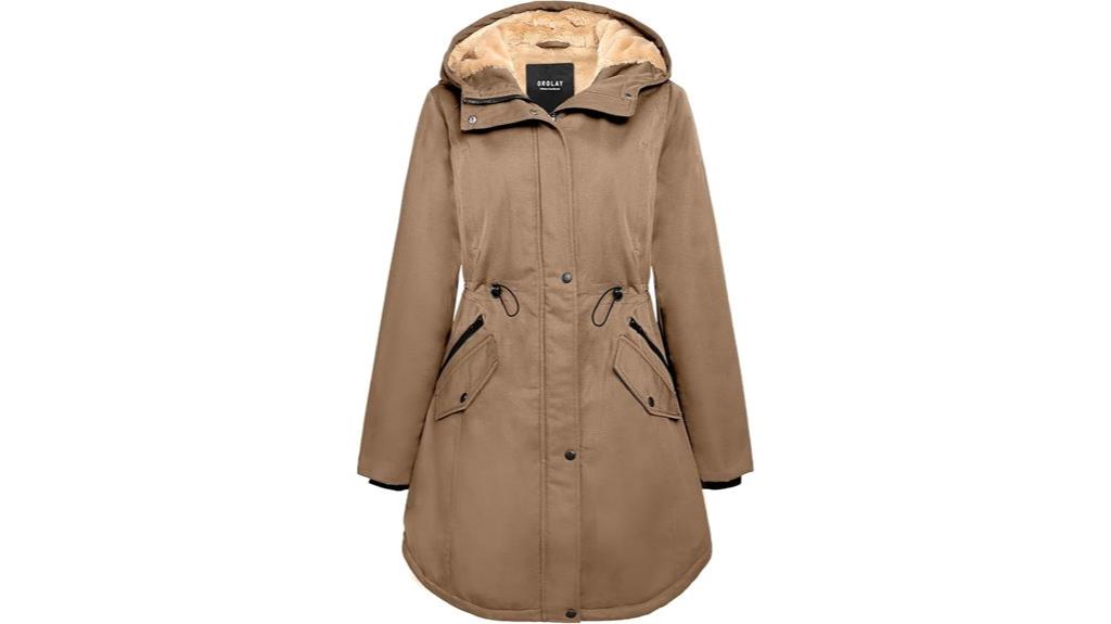 women s thick fleece parka