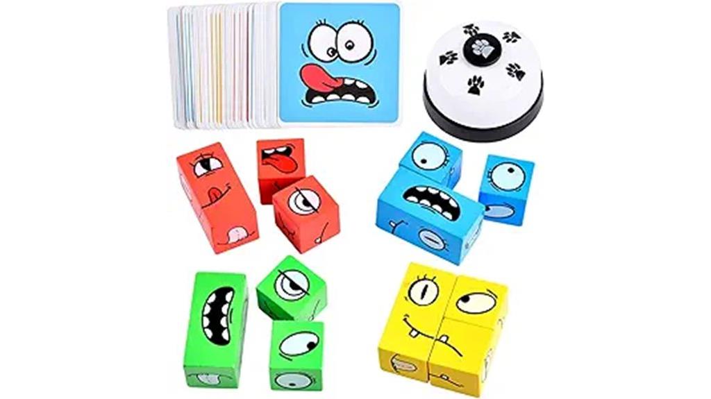 wooden cube with bell