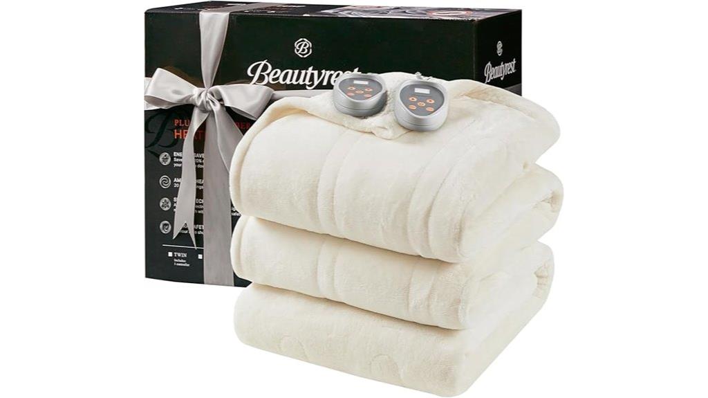 heated plush electric blanket