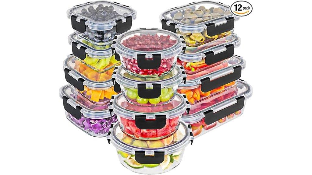 twenty four glass storage containers