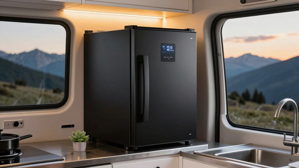 choosing van life fridge