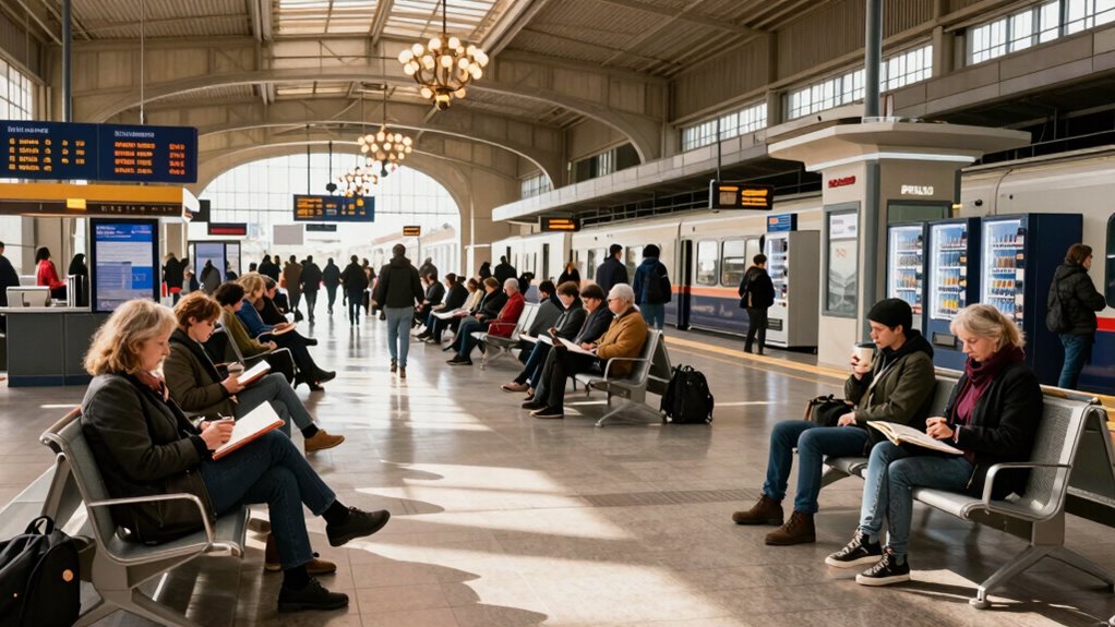 comfortable waiting station amenities