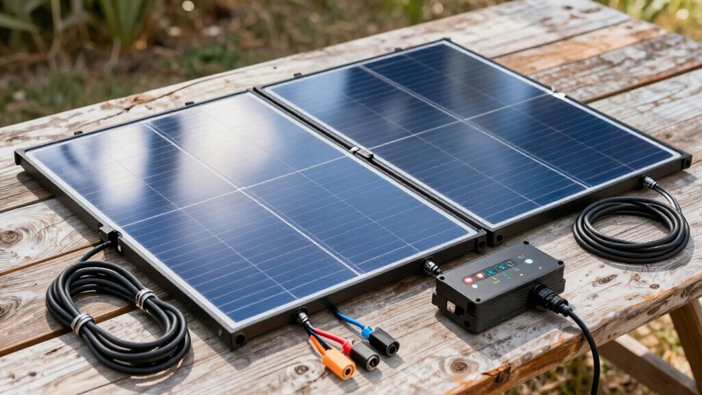 outdoor solar system setup