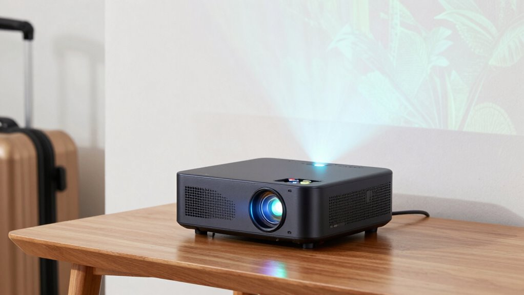 portable projectors battery and brightness