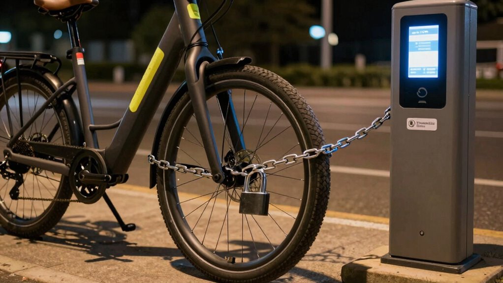 secure bike with surveillance