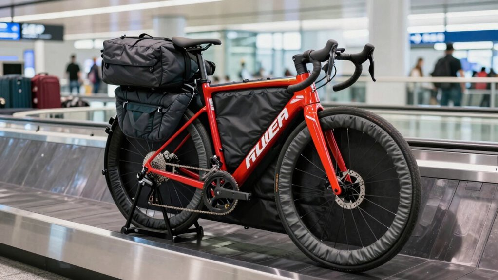 securely pack bike for flights