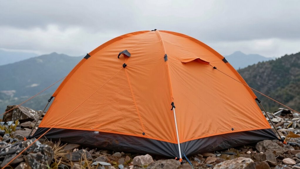 securing backpacking tent setup