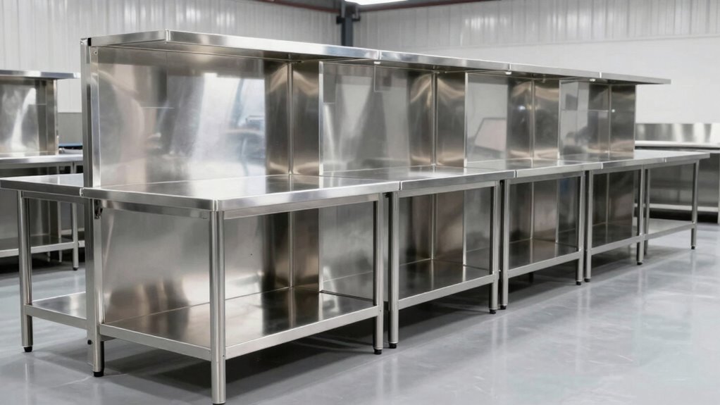 top stainless steel workbenches