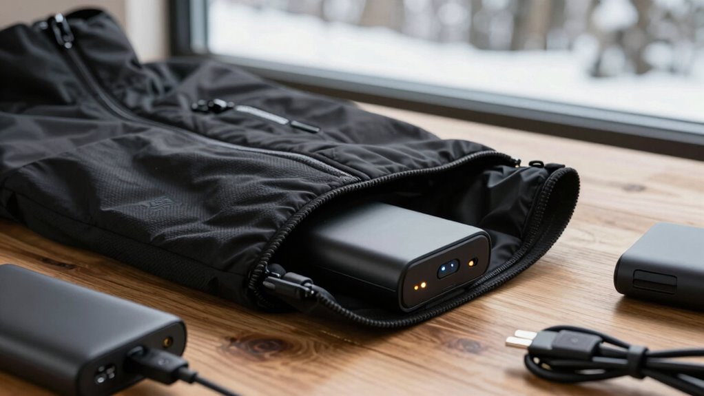 travel heated jacket battery selection