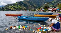 travelers reduce lake waste