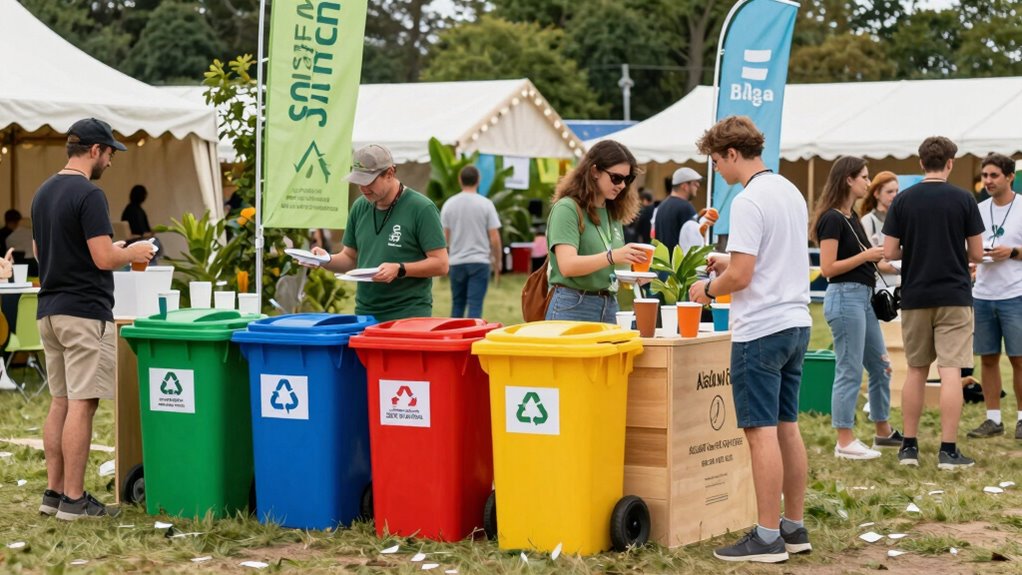 use biodegradable festival supplies