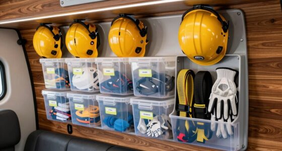 efficient safety gear storage