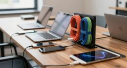 organize cables for sharing