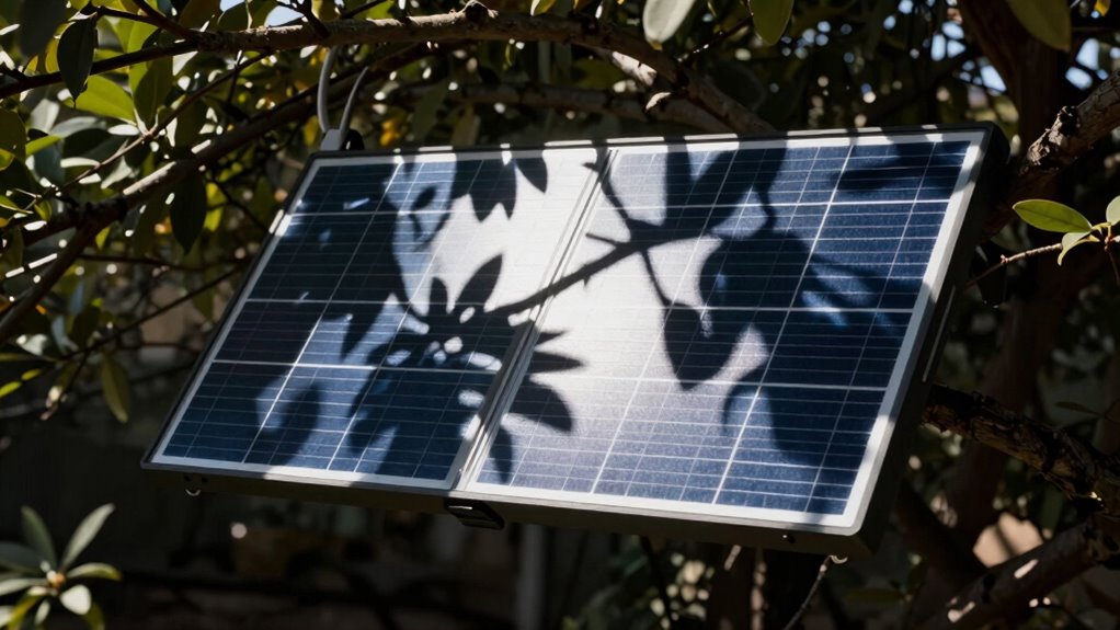 shade reduces solar efficiency