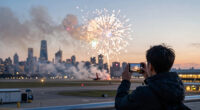 Chicago Plane Fireworks Strike