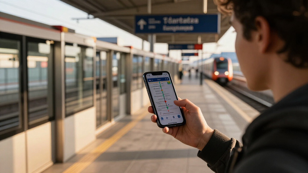 Inauguración De La Línea A Del Metro Al Aeropuerto De Santiago